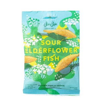 BonBon's Sour Elderflower Fish - Swedish Candy 5.2oz (150g)