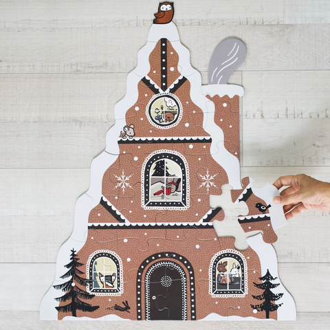 Gingerbread House Holiday/Christmas Floor Puzzle