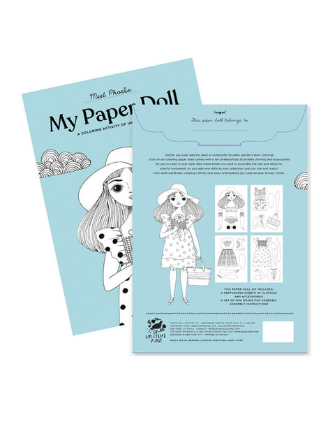 Coloring Paper Doll kit Phoebe