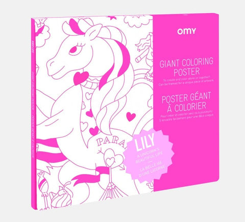 Giant Coloring Poster Folded Lily Unicorn