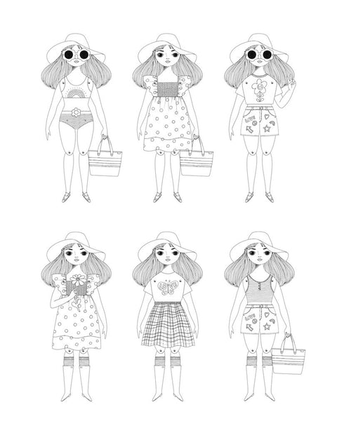 Coloring Paper Doll kit Phoebe