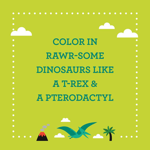 Coloring Book + Stickers Dinosaurs