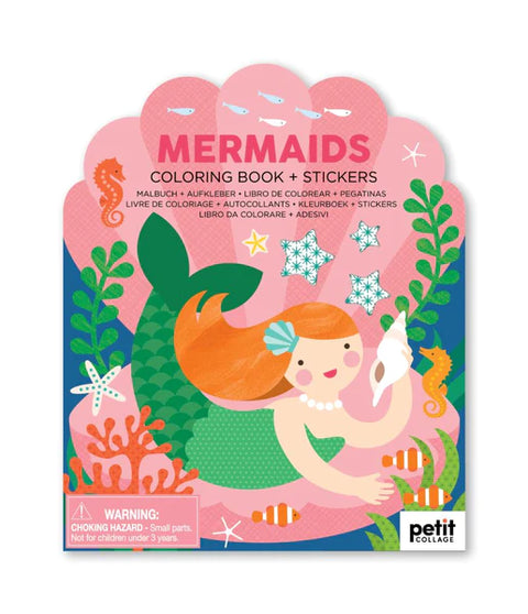 Coloring Book + Stickers Mermaids