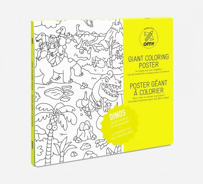 Giant Coloring Poster Folded Dino – Toy Division