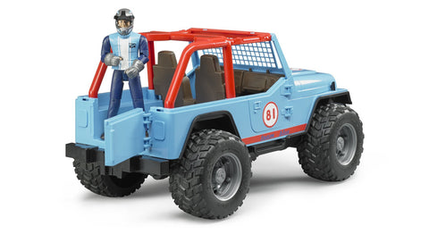Jeep Cross Country Racer Blue w Driver