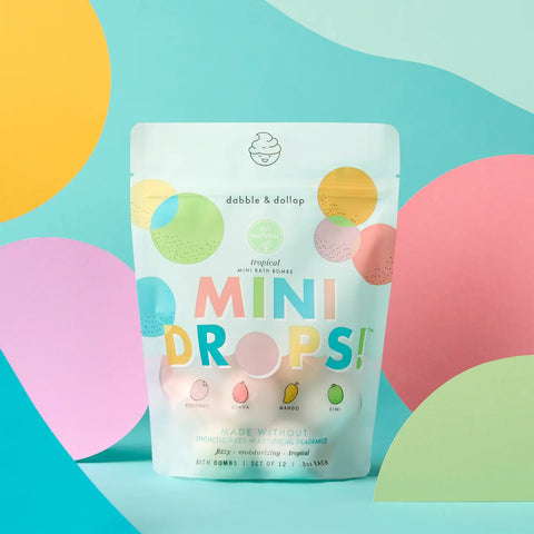 Mini Drops Bath Bombs - All-Natural Tropical Scents