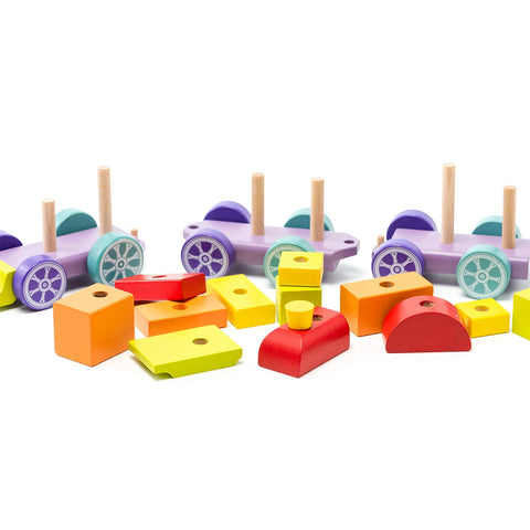Wooden Rainbow Express Train