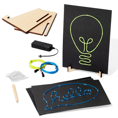 Neon Light-Up Wire Art - Diy