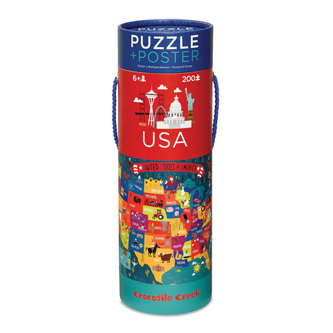 200-Piece Puzzle + Poster - USA