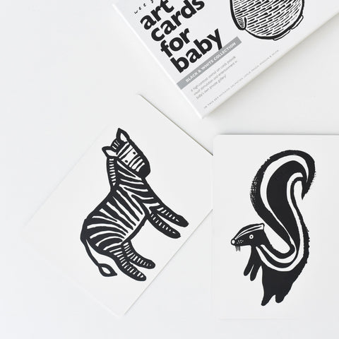Art Cards For Baby - B&W Animals