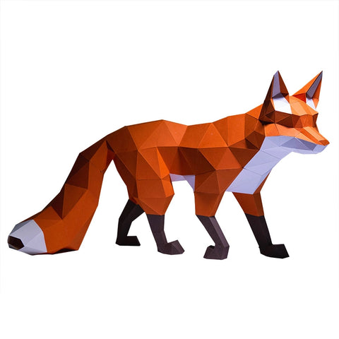 Walking Fox Origami Model