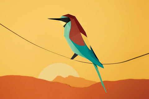 Bee-Eater - Bird 3D Paper Figure