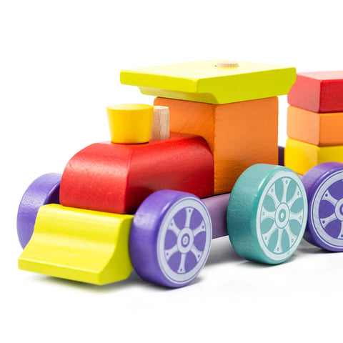 Wooden Rainbow Express Train