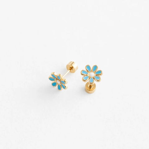 Daisy Earrings - 18K Gold Plated, Hypoallergenic