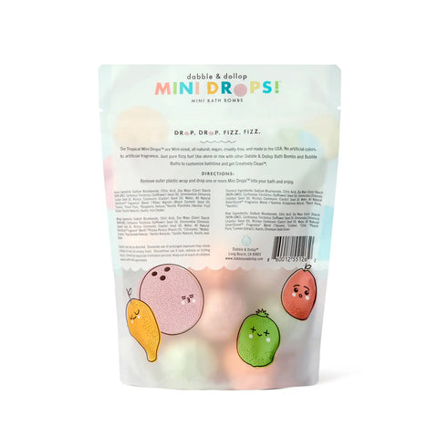 Mini Drops Bath Bombs - All-Natural Tropical Scents