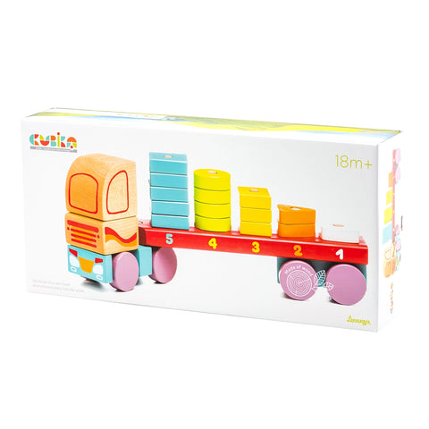 Wooden Truck with Geometric Figures