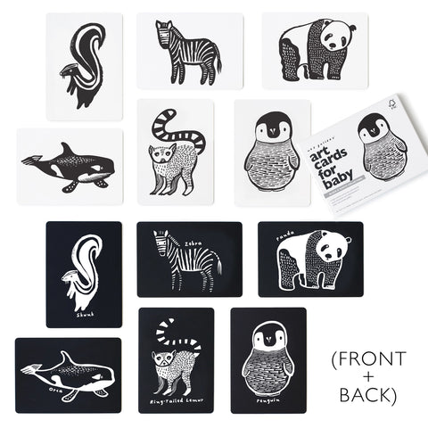 Art Cards For Baby - B&W Animals