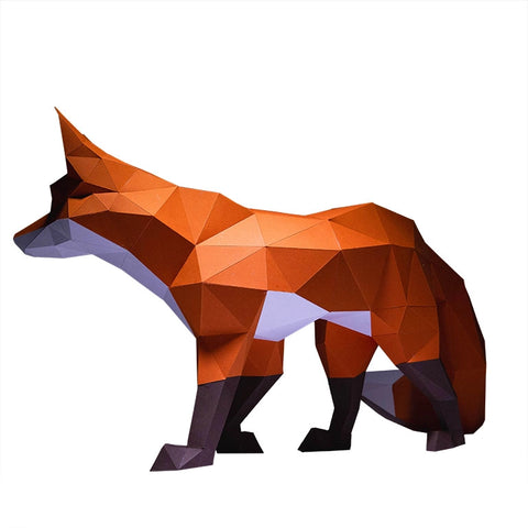 Walking Fox Origami Model