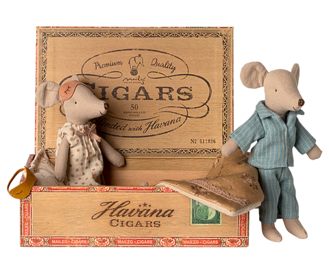 Mum & Dad Mice In Cigarbox '26