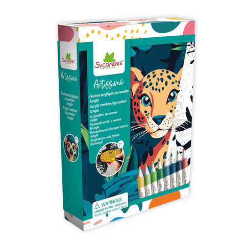 Artissimo - Acrylic markers by numbers Jungle