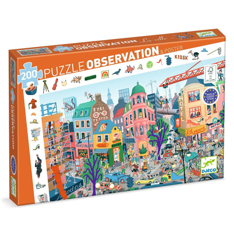 The City 200pc Observation Jigsaw Puzzle + Poster
