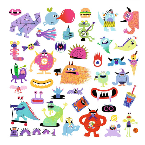 160 Monster Stickers