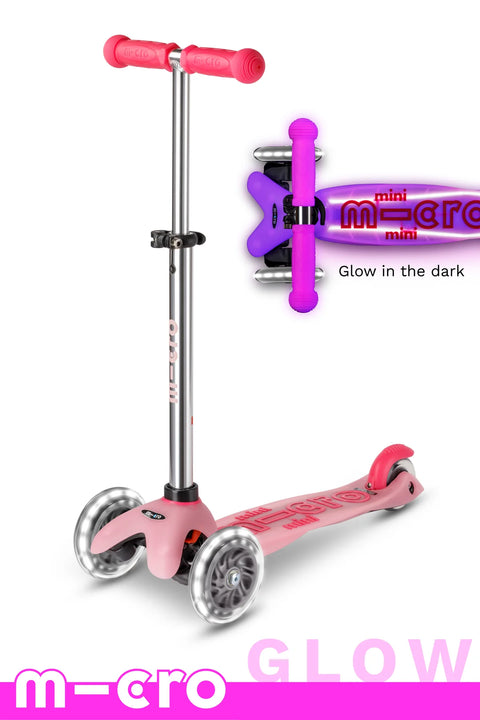 Micro Mini Glow Plus LED Scooter Frosty Pink