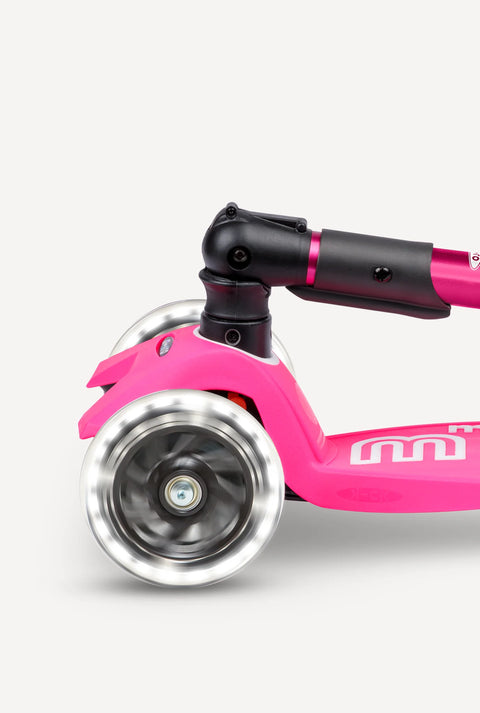 Micro Maxi Foldable LED Scooter - Shocking Pink