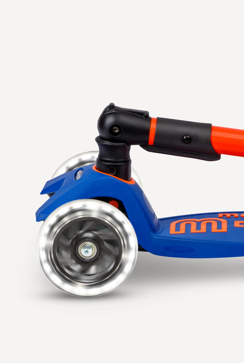 Maxi Foldable LED Scooter - Neon Orange/Navy