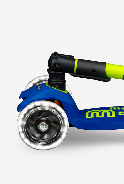 Maxi Foldable LED Scooter - Neon Canary/Blue