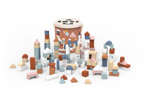 Drum with 100 Blocks Shape Sorter
