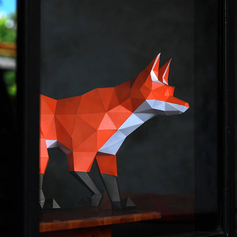 Walking Fox Origami Model