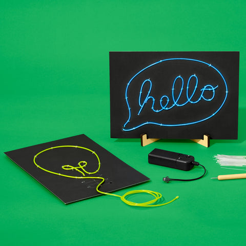 Neon Light-Up Wire Art - Diy