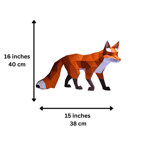 Walking Fox Origami Model