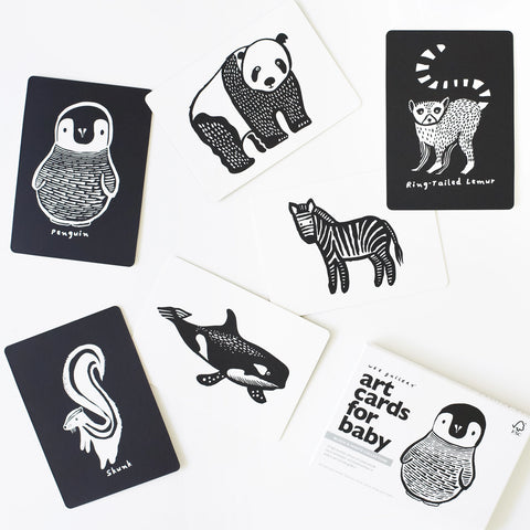 Art Cards For Baby - B&W Animals