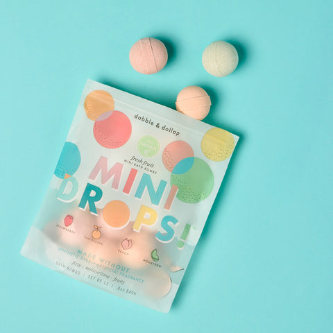 Mini Drops Bath Bombs - All-Natural Fresh Fruit