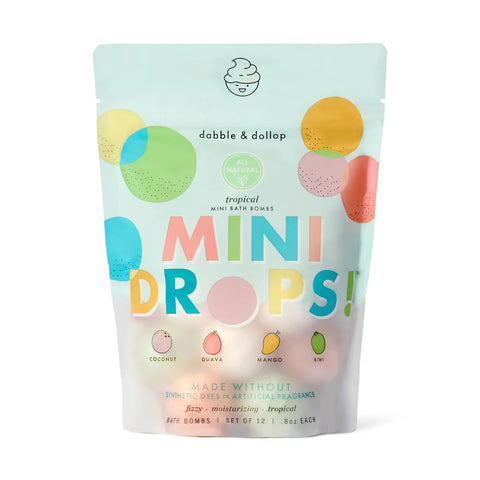Mini Drops Bath Bombs - All-Natural Tropical Scents
