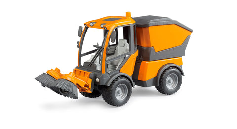 Bruder VarioCar street sweeper toy with extended front broom and sweeping brush heads