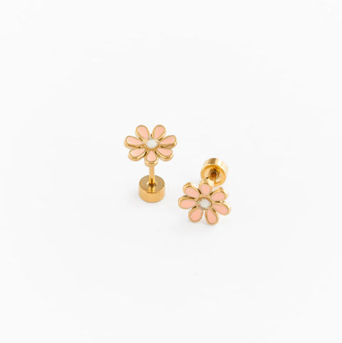 Daisy Earrings - 18K Gold Plated, Hypoallergenic