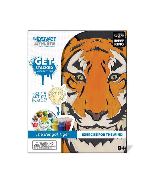 Get Stacked Paint & Puzzle Kit - Tiger