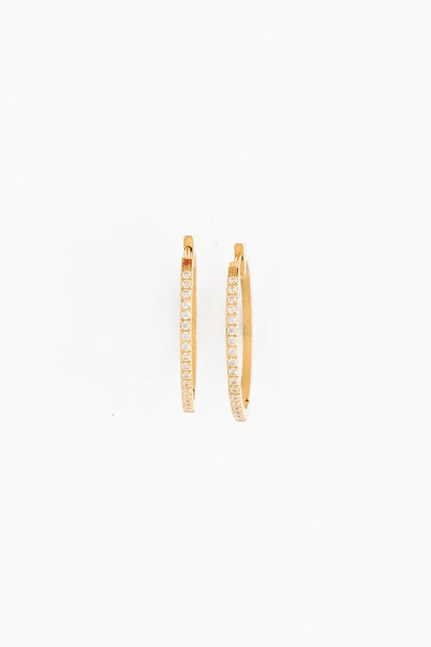 Large Diamond Hoop Earrings