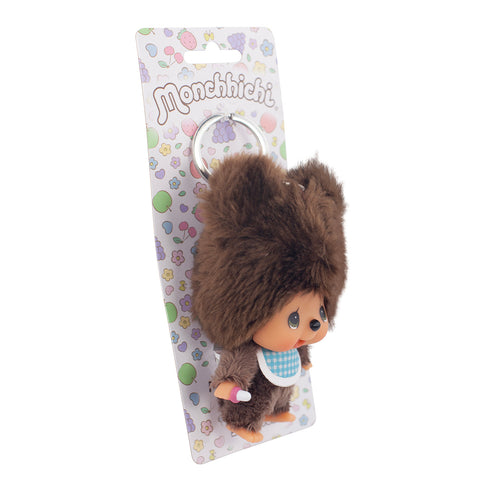 Monchhichi Friends Kuma Plush Keychain