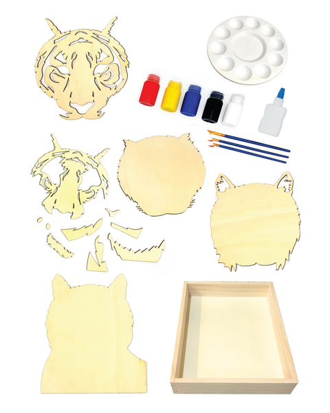 Get Stacked Paint & Puzzle Kit - Tiger