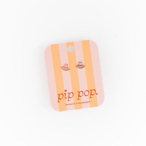 Ballet Tutu Earrings - 18K Gold Plated