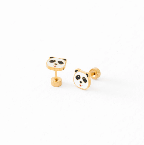 Panda Earrings - 18K Gold Plated