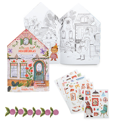 Coloring book with 150 stickers - The Minouchkas