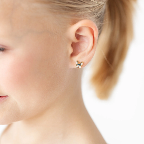 Frenchie Earrings - 18K Gold Plated