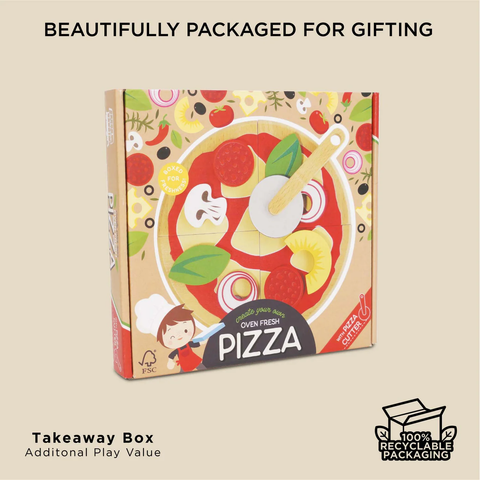 Pizza & Toppings with Slice Cutter