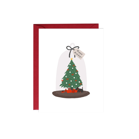 Tree Cloche Holiday Card