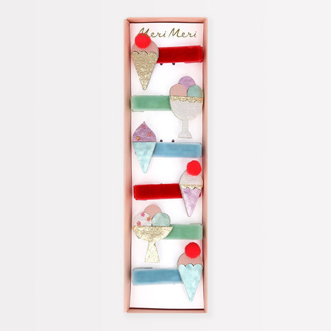 Ice Cream Hair Clips (x 6)